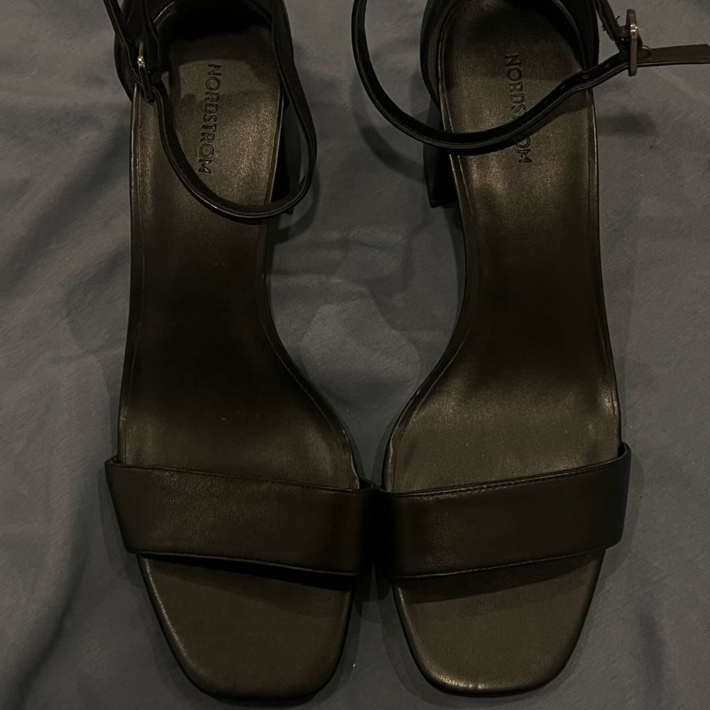 Nordstrom Black Strappy Heels